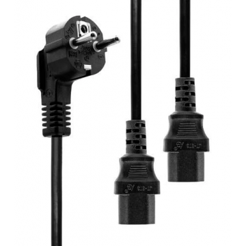 Microconnect apparaatsnoer schuko - 2x C13 1.8 meter (PE011318)