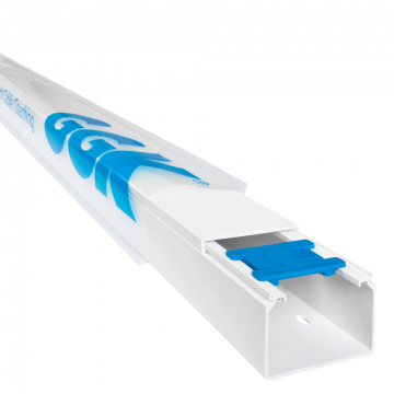 GGK LFG kabelkoker met bodemperforatie 40x60mm (HxB) alpine wit - per 1,5 meter (ZS11030G)