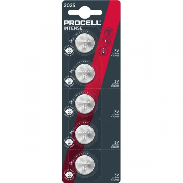 Procell Intense batterij lithium knoopcel PC LiCOIN 2025 3V - verpakking van 5 stuks (5000394169197)
