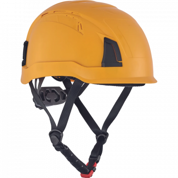 Alpinworker PRO veiligheidshelm ongeventileerd met geïntegreerde zweetband en instelbare maat 53-66 cm - geel (0601013670999)