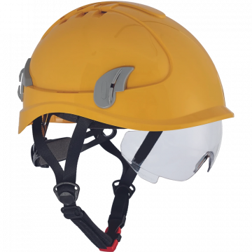 Alpinworker veiligheidshelm geventileerd met instelbare maat 53-66 cm - geel (0601012270999)