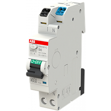 ABB Componenten FlexLine aardlekautomaat 1-polig+nul 6A B-kar 30mA (DSX301C B6 A30)