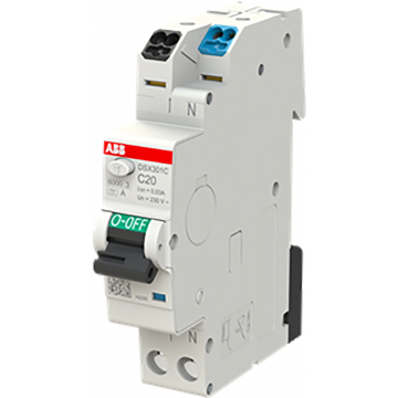 ABB Componenten FlexLine aardlekautomaat 1-polig+nul 20A C-kar 30mA (DSX301C C20 A30)