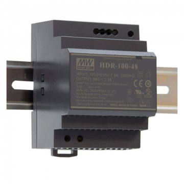 Mean Well din-rail voeding 92W 7.1A 12VDC (HDR-100-12)