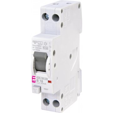 ETI aardlekautomaat 1-polig+nul 16A B-kar 30mA (432000274)
