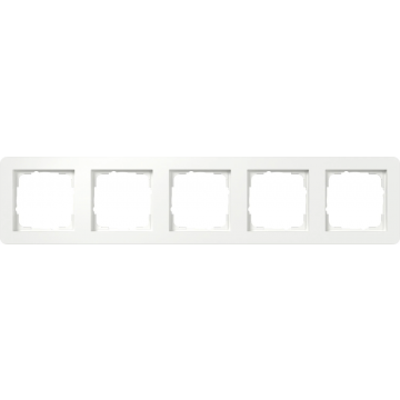 Gira E1 afdekraam 5-voudig - zuiver wit mat (0215151)
