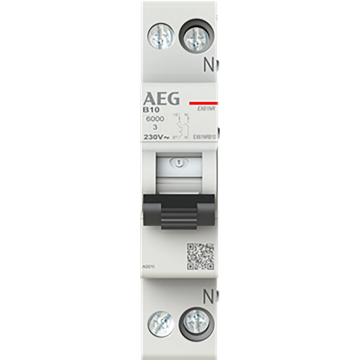 AEG installatieautomaat 1-polig+nul 10A B-kar (EX61NRB10)