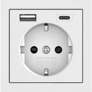 Gira F100 stopcontact met USB (245970)
