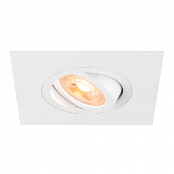 SLV inbouwspot XL GU10 10W vierkant kantelbaar zaagmaat 75mm wit (1007627)
