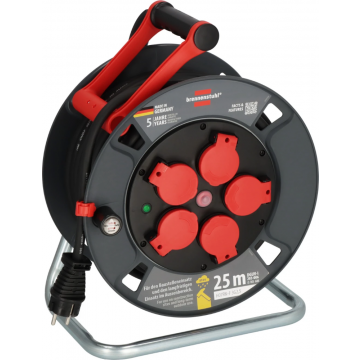 BRENNENSTUHL bouwkabelhaspel 5-voudig H07RN-F 3x2.5mm IP44 25 meter - zwart (9232250100)