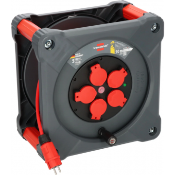 BRENNENSTUHL bouwkabelhaspel 5-voudig H07BQ-F 3x1,5mm IP44 50 meter - zwart (9201500210)
