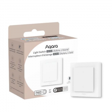 Aqara draadloze schakelaar inbouw 2-voudig H2 EU - wit (WS-K07D)