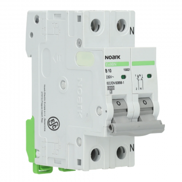 Noark installatieautomaat 1-polig+nul 10A B-Kar (Ex9BN 1PN B10)