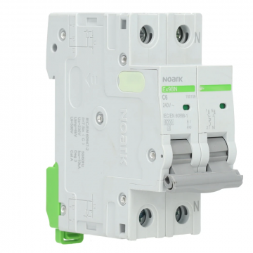 Noark installatieautomaat 1-polig+nul 6A C-Kar (Ex9BN 1PN C6)
