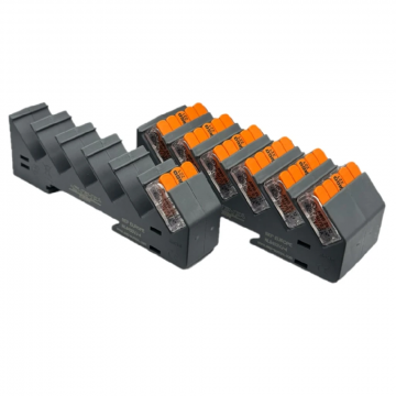 SEP Europe DIN-rail adapter voor wago lasklem 6x 3-voudig - grijs (APW-0463)