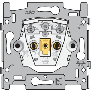Niko stopcontact zonder randaarde 16A met schroefklemmen (170-31200)