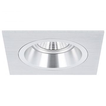 Yphix inbouwspot vierkant vast aluminium GU10 zaagmaat Ø78mm - diameter 93mm - verdiept (50114302)