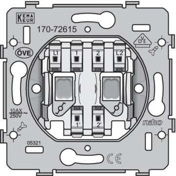Niko Basiselement - Schakelaar Wissel/wisselschakelaar 170-72615