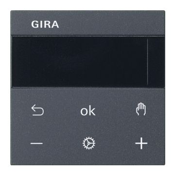 Gira system 3000 ruimtetemperatuurregelaar - systeem 55 antraciet (539328)