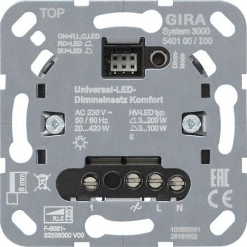 Gira Systeem 3000 universele LED drukdimmer komfort (540100)