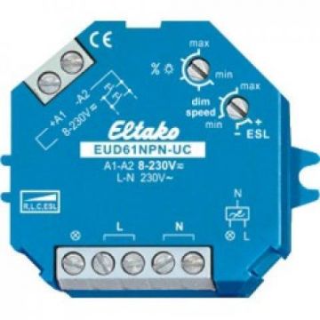 Eltako EUD61NPN-UC - Dimmer Drukknop LED universeel 400W (61100801)