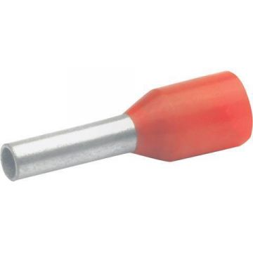 Klauke adereindhuls geïsoleerd 1mm2 hulslengte 8mm rood - per 100 stuks (4718)