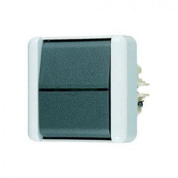 JUNG opbouw wisselschakelaar zonder onderkast 10A IP44 - WG800 grijs (806E)