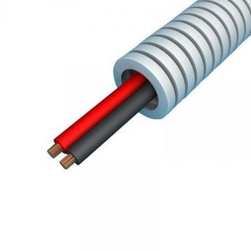 Snelflex flexibele buis luidsprekerkabel 2x2.5mm2 - 16mm per rol 100 meter (SFLS25)