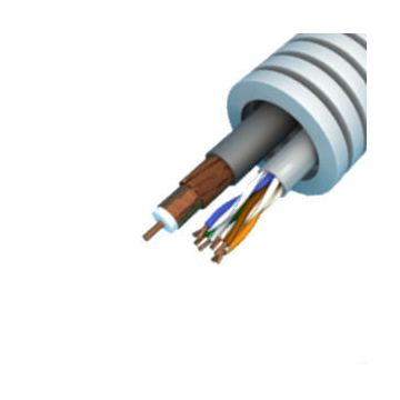 Snelflex flexibele buis coax kabel en U/UTP CAT5e kabel - 20mm rol 100 meter (SFC9UTP5E)