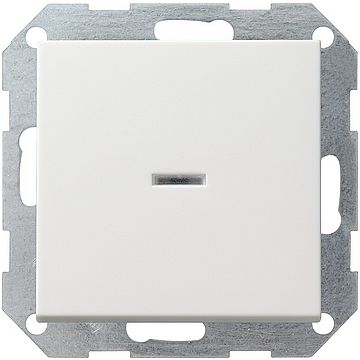 Gira drukvlakschakelaar controlelamp 2-polig - systeem 55 zuiver wit mat (012227)