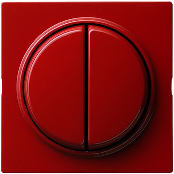 Gira S-color serieschakelaar met afdekking 2-voudige wip rood
