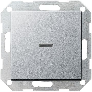 Gira tast-controleschakelaar uit-wissel - systeem 55 aluminium (013626)