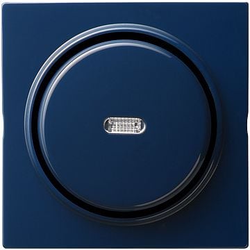 Gira S-color tast-controleschakelaar uit-wissel met afdekking en wip blauw