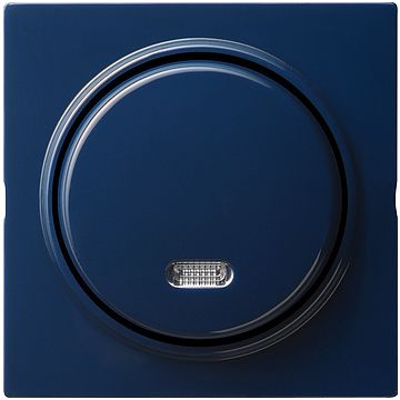 Gira S-color drukcontact met korte slag, afdekking, wip en controlovenster 42V blauw