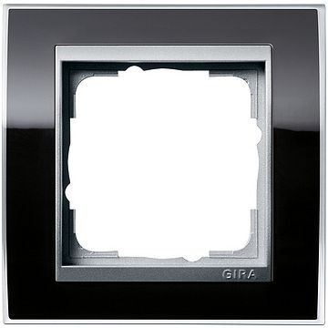 Gira Event afdekraam 1-voudig aluminium/clear zwart