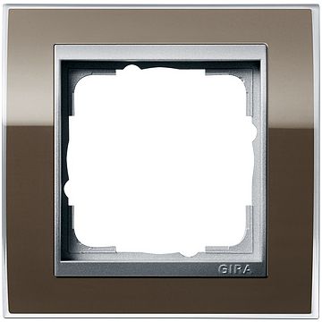 Gira Event afdekraam 1-voudig aluminium/clear bruin