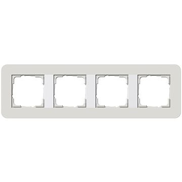 Gira E3 afdekraam 4-voudig lichtgrijs/zuiver wit