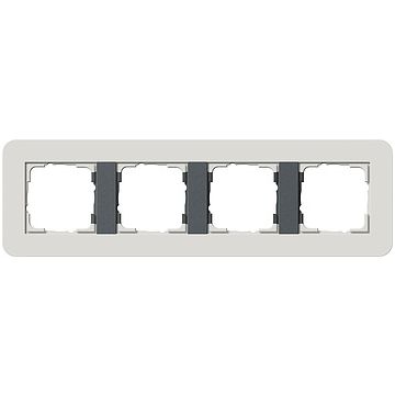 Gira E3 afdekraam 4-voudig lichtgrijs/antraciet