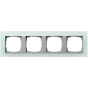 Gira Event afdekraam 4-voudig aluminium/opaque mint