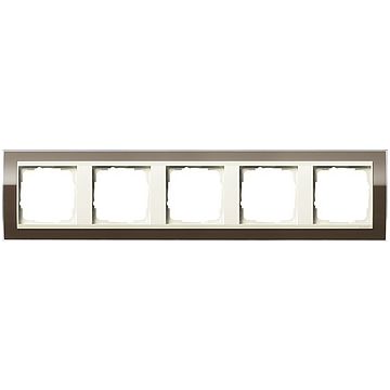 Gira Event afdekraam 5-voudig crème wit/clear bruin