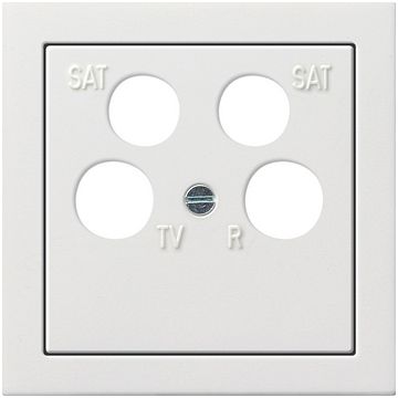 Gira F100 Afdekplaat 4-voudig zuiver wit