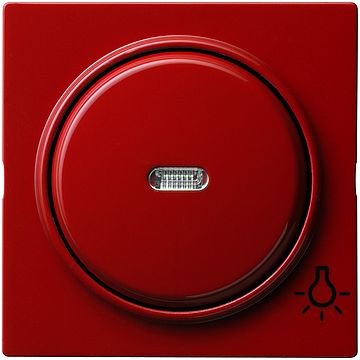 Gira S-color afdekking wip met controlevenster en licht symbool rood