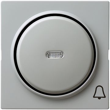 Gira S-color afdekking wip met controlevenster en bel symbool grijs
