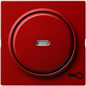 Gira S-color afdekking wip met controlevenster en deur symbool rood