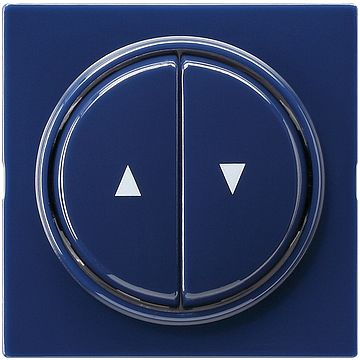 Gira S-Color afdekking met 2-voudige en pijlsymbool blauw