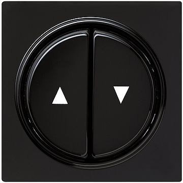 Gira S-Color afdekking met 2-voudige en pijlsymbool zwart