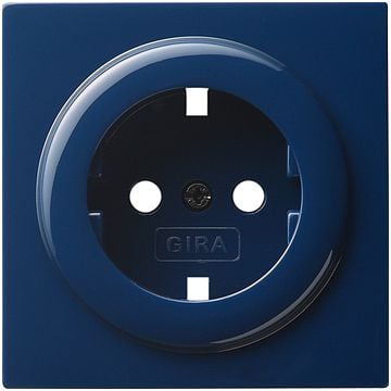 Gira S-color afdekking voor wandcontactdoos met randaarde blauw