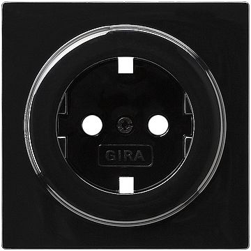 Gira S-color afdekking voor wandcontactdoos met randaarde zwart