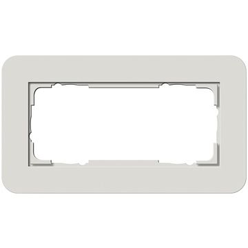 Gira E3 afdekraam 2-voudig zonder middenstuk lichtgrijs/zuiver wit
