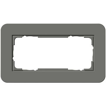 Gira E3 afdekraam 2-voudig zonder middenstuk donkergrijs/antraciet